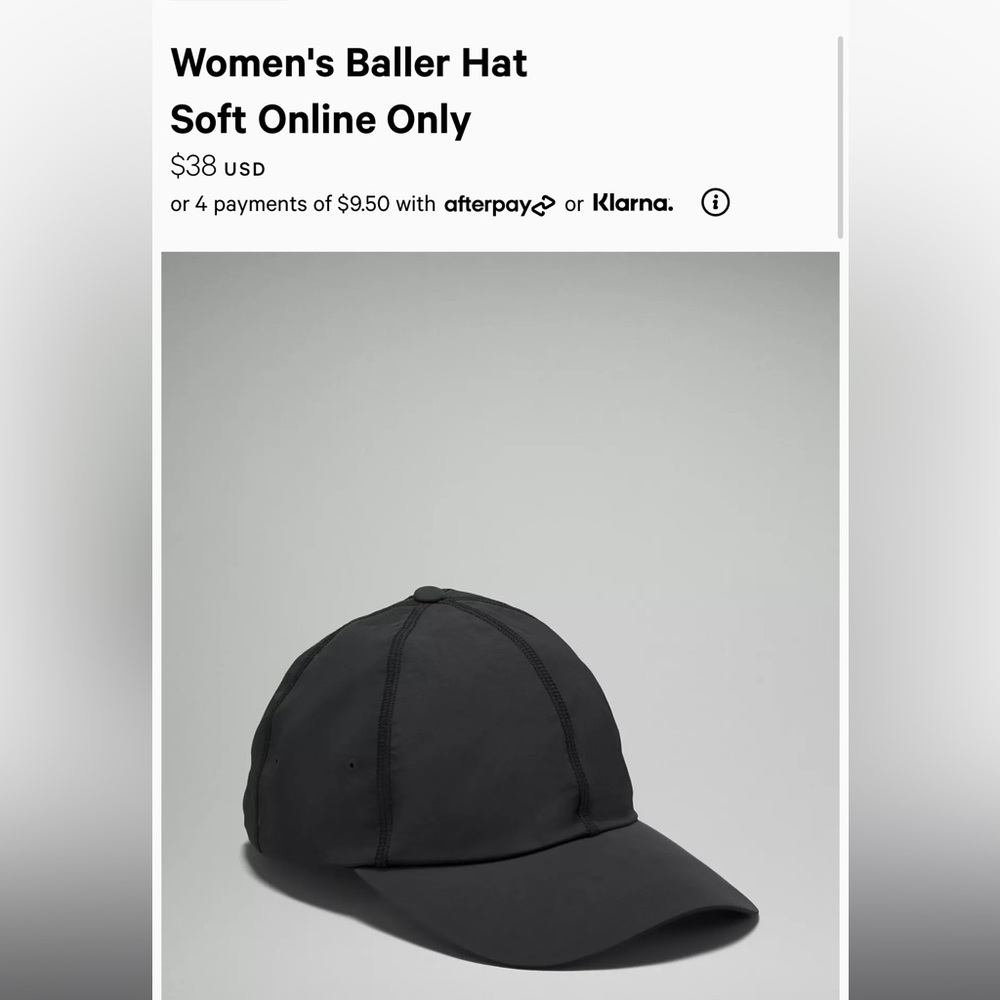 Lululemon black hat